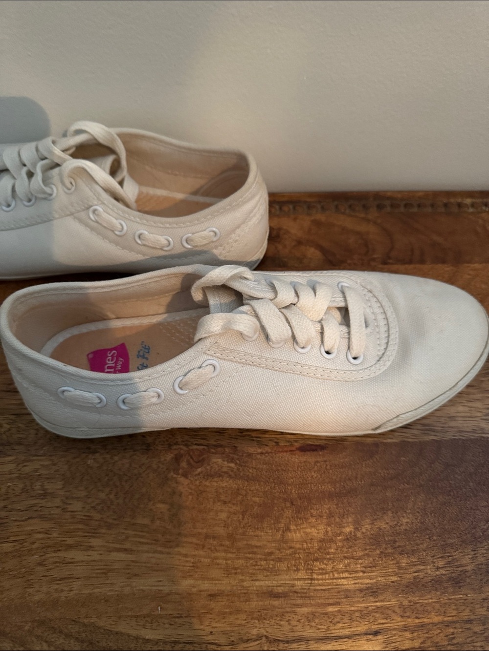 Hanes White Canvas Lace-Up Women's Sneakers